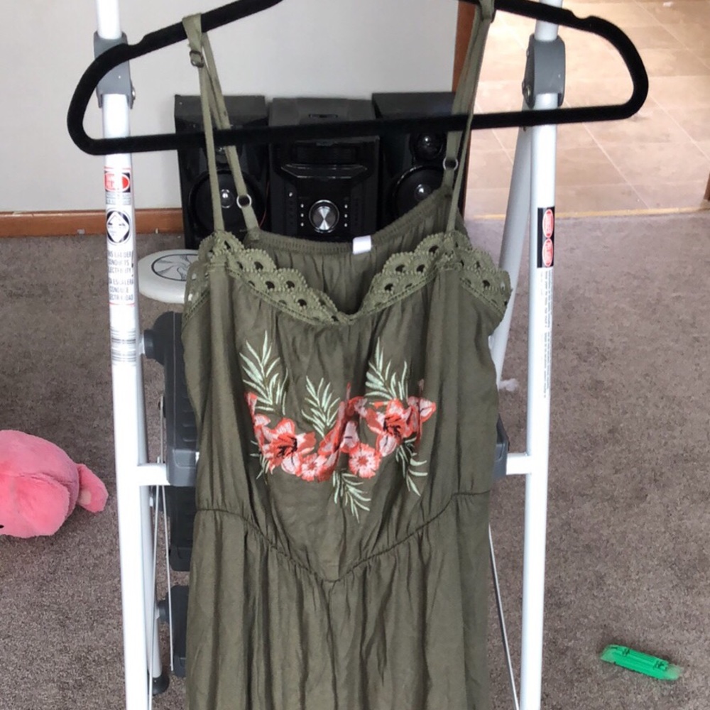 Long green dress